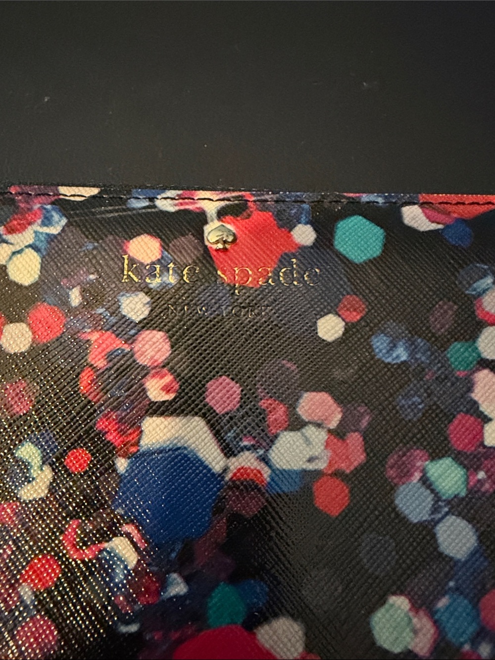 Storybook Kate Spade Black Confetti Zip Wallet - Picture 4 of 10